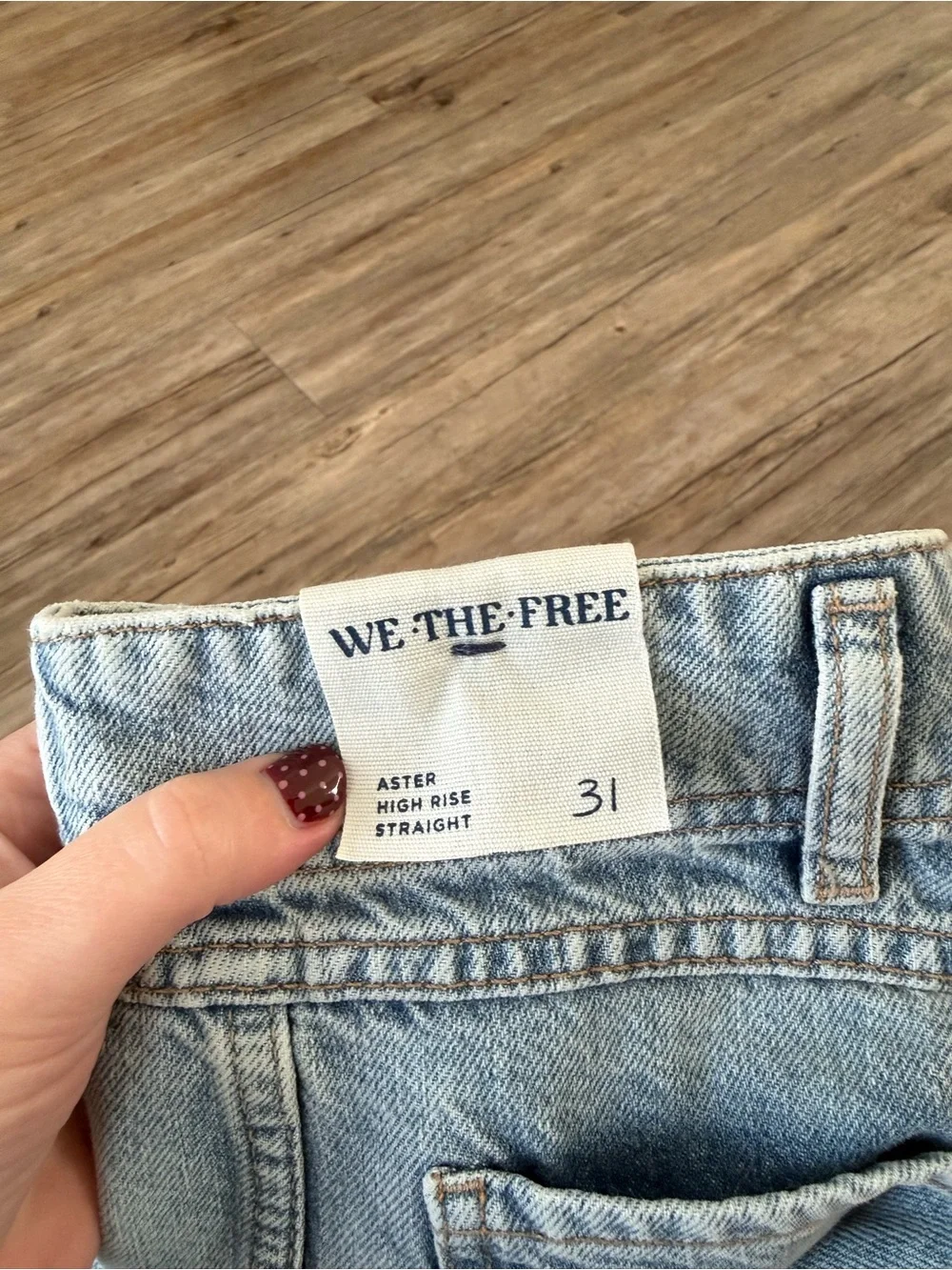 NWT Free People Aster High Rise Straight Leg Jeans